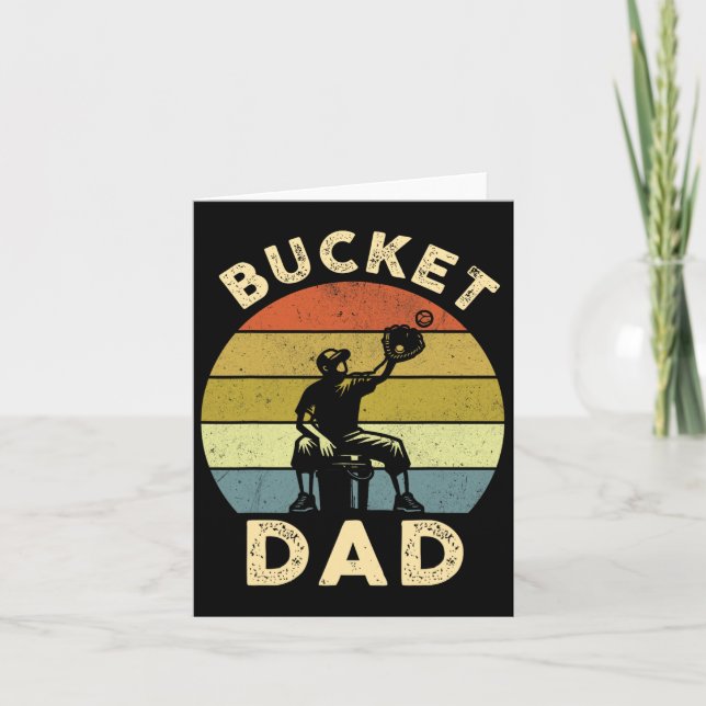 Eimer Vater Softball Vater Baseball Funny Coach Va Karte (Vorderseite)