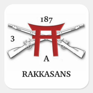 Ein 3/187. Aufkleber der Infanterie-RAKKASANS