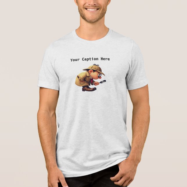 Ein 3D-Amateur-Detektiv, der nach Kursen sucht Tri-Blend Shirt (Vorderseite)