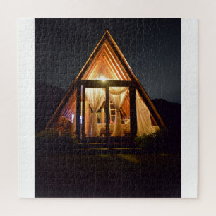 EIN A-Rahmen-Ferienhaus NACHT