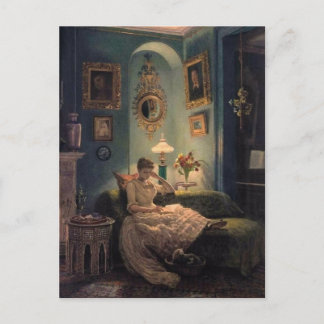 Ein Abend auf der Zuhause Postkarte