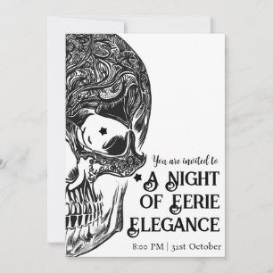 Ein Abend der Eerie Elegance Luxus Halloween Einladung