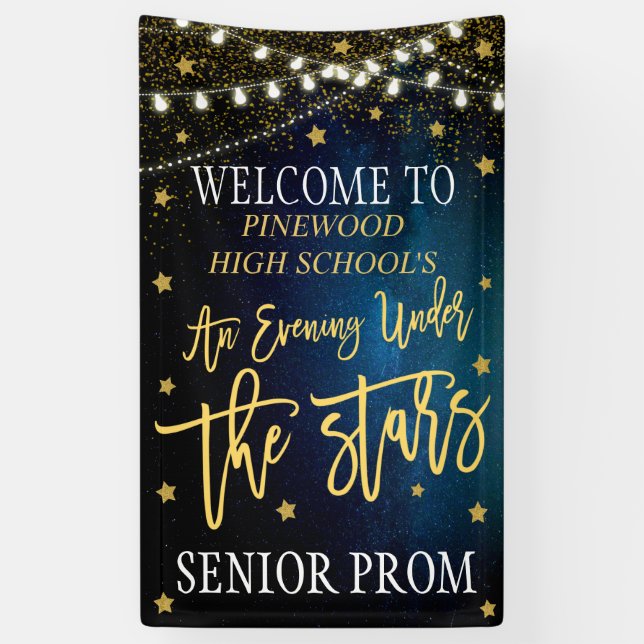 Ein Abend unter dem Sternentanz-Prom-Banner Banner (Vertikal)
