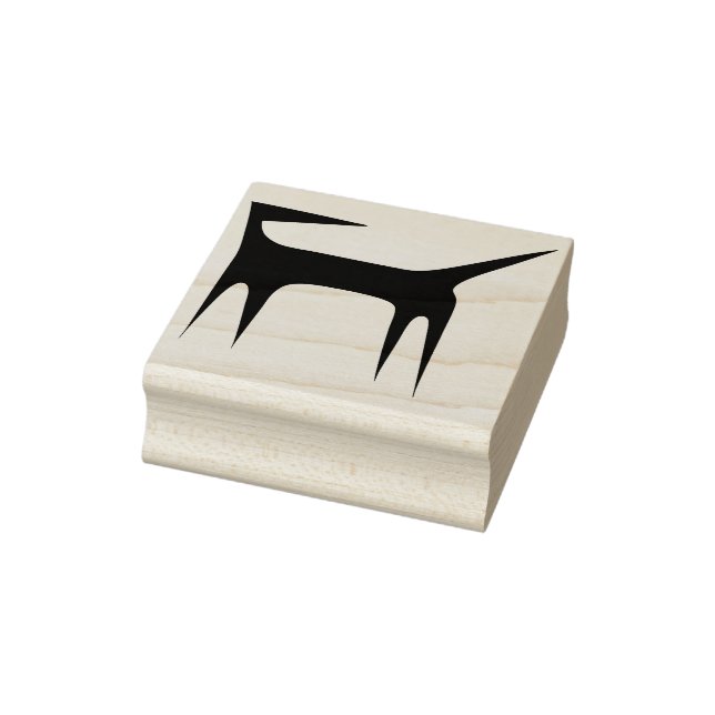 Ein abstrakter Hund Briefmarke der Holzkunst Gummistempel (Stempel)