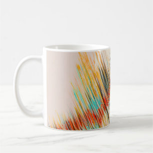 ein abstraktes Bild; gezackte Linien in irr Kaffeetasse