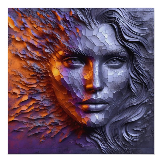 Ein Abstraktes Frauenfoto - 3D-Embossed Fotodruck (Vorne)