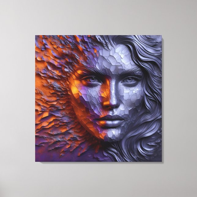 Ein Abstraktes Frauenfoto - 3D-Embossed Leinwanddruck (Vorderseite)