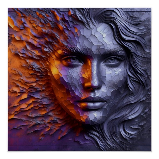 Ein Abstraktes Frauenfoto - 3D-Embossed Poster (Vorderseite)