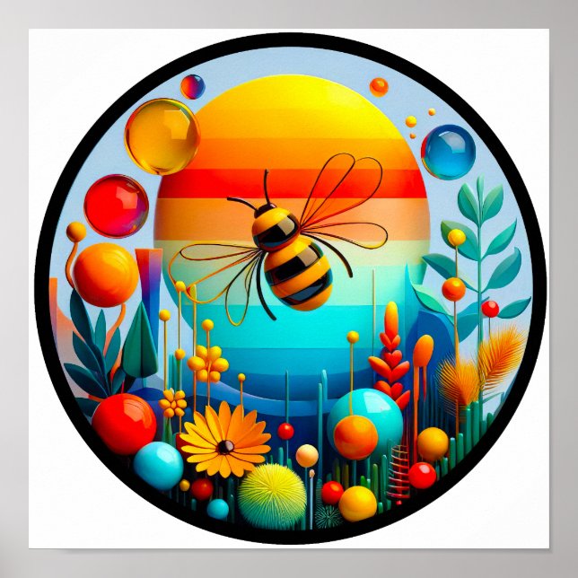 Ein abstraktes Plakat mit modernen Naturthemen (Vorne)