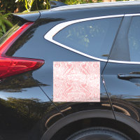 ein abstraktes, rosa und weißes Design auf weißem 