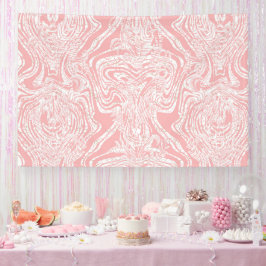 ein abstraktes, rosa und weißes Design auf weißem  Banner