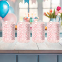 ein abstraktes, rosa und weißes Design auf weißem 