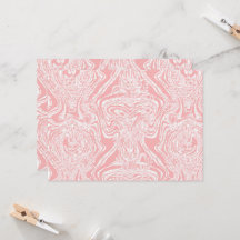 ein abstraktes, rosa und weißes Design auf weißem 