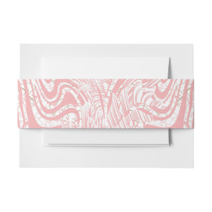ein abstraktes, rosa und weißes Design auf weißem Einladungsbanderole