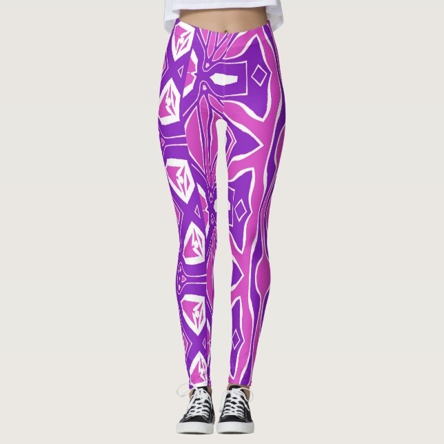 Ein abstraktes Stoffmuster "Ratti_Creative_Arts" Leggings (Vorderseite)