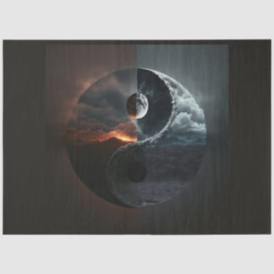 Ein Abstraktes Ying Yang Series Design 4 Seidenpapier