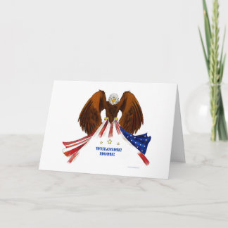 Ein Adler begrüßt heimkehrende Veteranen patriotis Karte