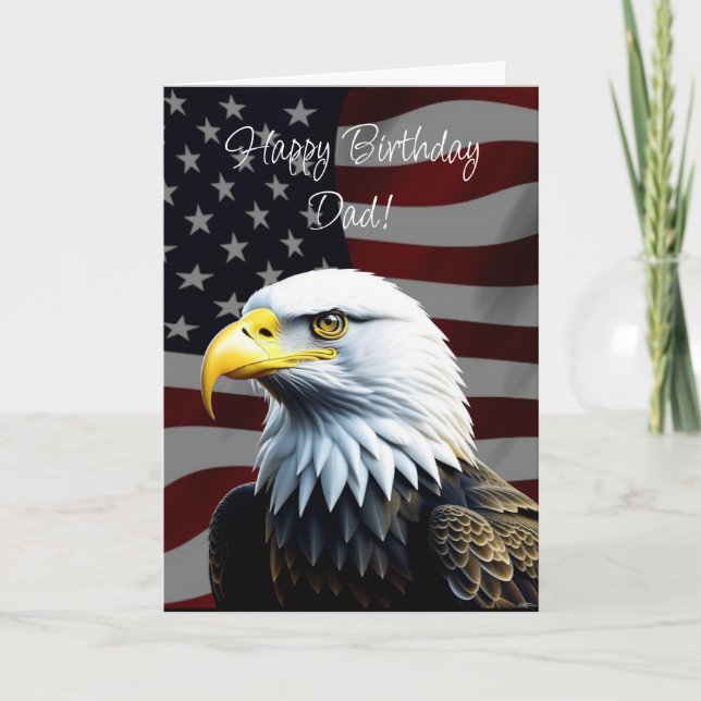 Ein Adler und der Geburtstag eines amerikanischen  Karte (Vorderseite)