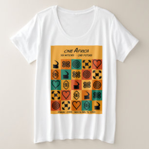 Ein Afrika – Adinkra – Ghana - Große Größe T-Shirt