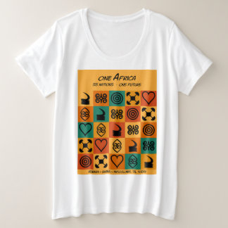 Ein Afrika – Adinkra – Ghana - Große Größe T-Shirt