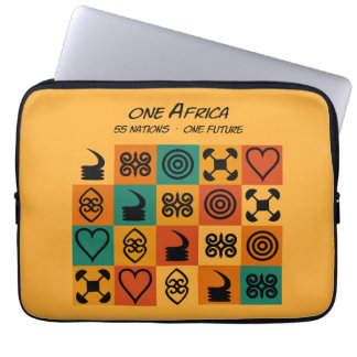 Ein Afrika – Adinkra – Ghana - Laptopschutzhülle