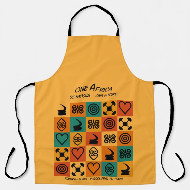 Ein Afrika – Adinkra – Ghana -  Schürze (Vorderseite)