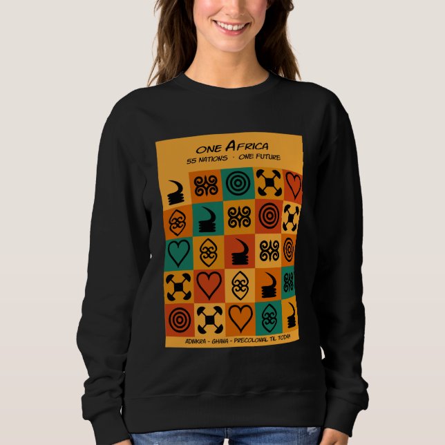 Ein Afrika – Adinkra – Ghana -  Sweatshirt (Vorderseite)