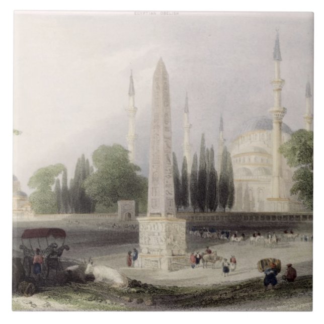 Ein ägyptischer Obelisk im Atmeidan oder Hippodrom Fliese (Vorderseite)