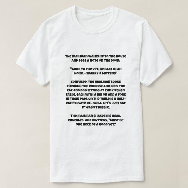 Ein AI-Witz darüber, dass Katze und Hund einen Men T-Shirt (Design vorne)