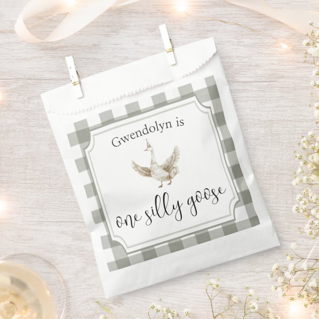 Ein Albernes Gänse-Niedliches Party des 1. Geburts Geschenktütchen (Ausgeschnitten)
