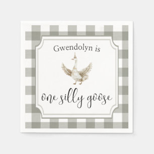 Ein Albernes Gänse-Niedliches Party des 1. Geburts Serviette