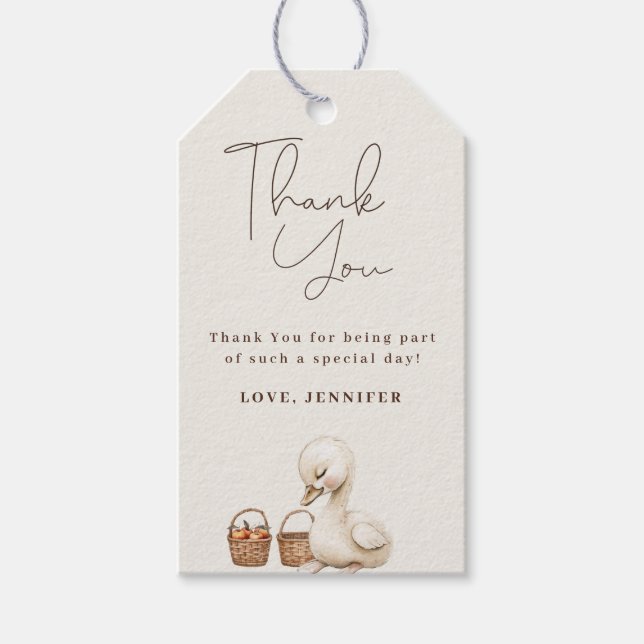 Ein Albernes Gänseneutrales Babydusche-Party Geschenkanhänger (Vorderseite)