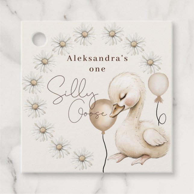 Ein Albernes Gänseneutrales Boho Baby 1. Geburtsta Geschenkanhänger (Vorderseite)