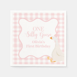 Ein Albernes Gänserosa Serviette