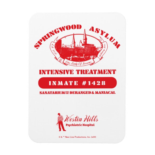 Ein Albtraum an der Elm Street | Springwood Asyl Magnet (Vertikal)