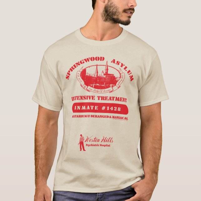 Ein Albtraum an der Elm Street | Springwood Asyl T-Shirt (Vorderseite)