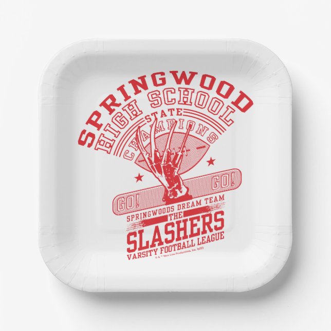 Ein Albtraum an der Elm Street | Springwood High Pappteller (Vorderseite)