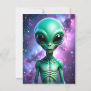 Ein Alien Postkarte
