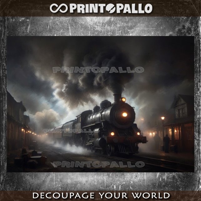 Ein alter Dampfzug aus dem 19. Jahrhundert in der  Seidenpapier (Von Creator hochgeladen)