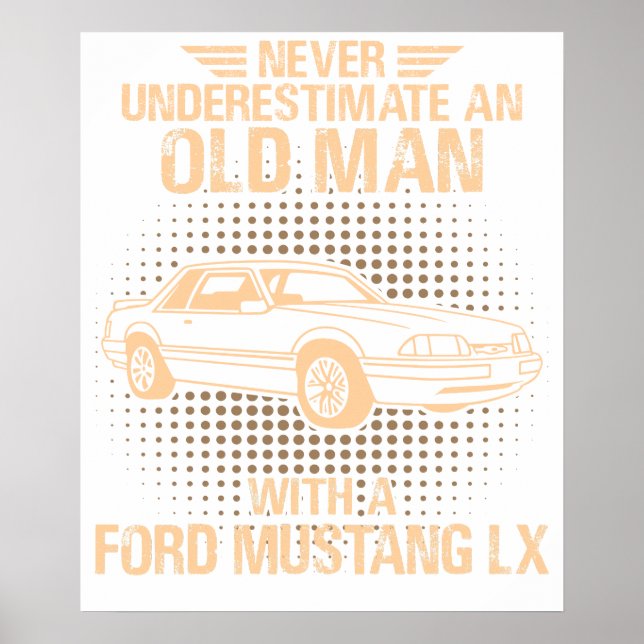 Ein alter Ford Mustang 1993 Lx Poster (Vorne)