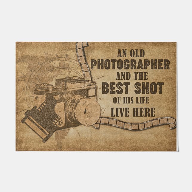 Ein alter Fotograf Doormat, Fotograf Retro Fußmatte (Vorderseite)