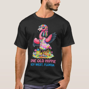 Ein alter Hippie Groovy Tie Dye Flamingo Key West T-Shirt