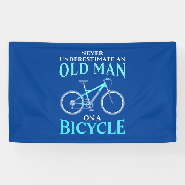 Ein alter Mann auf dem Fahrrad Banner (Horizontal)