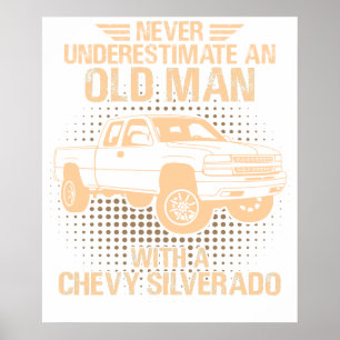 Ein alter Mann Chevrolet Silverado 2000 Poster