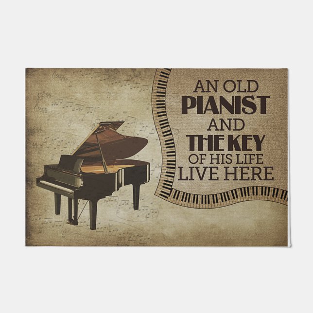 Ein alter Pianist und der Schlüssel seines Lebens Fußmatte (Vorderseite)