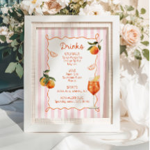 Ein älterer Spritz Handgezeichnete Getränkekarte