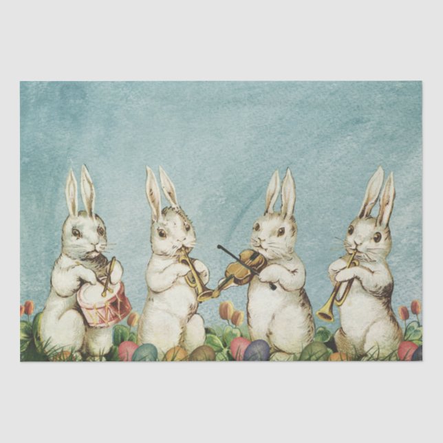 Ein altes Bild von Osterkaninchen Seidenpapier (Vorderseite)