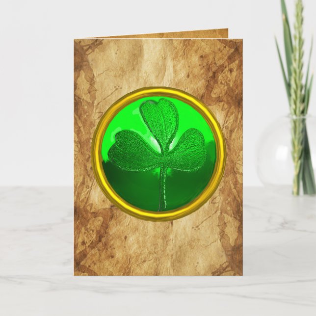 Ein altes irisches Segen-Pergament Feiertagskarte (Vorderseite)