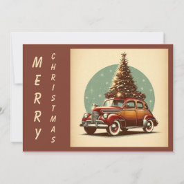 Ein altes Weihnachtsklassiker und Baum Feiertagskarte