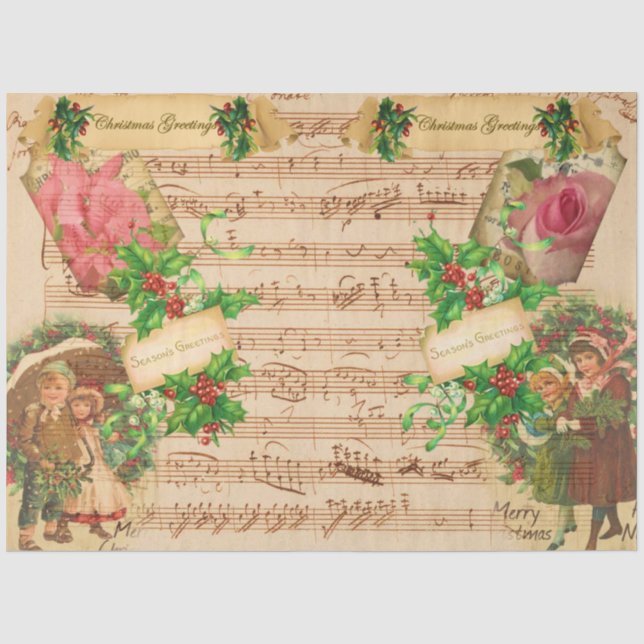 Ein altes Weihnachtsserie Design 2 Gewebepapier Seidenpapier (Vorderseite)